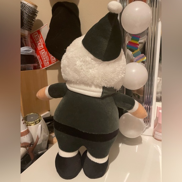 Michigan State Spartans Plush 15" Heavy Foot Weighted Santa Claus MSU Spartan - Picture 6 of 6